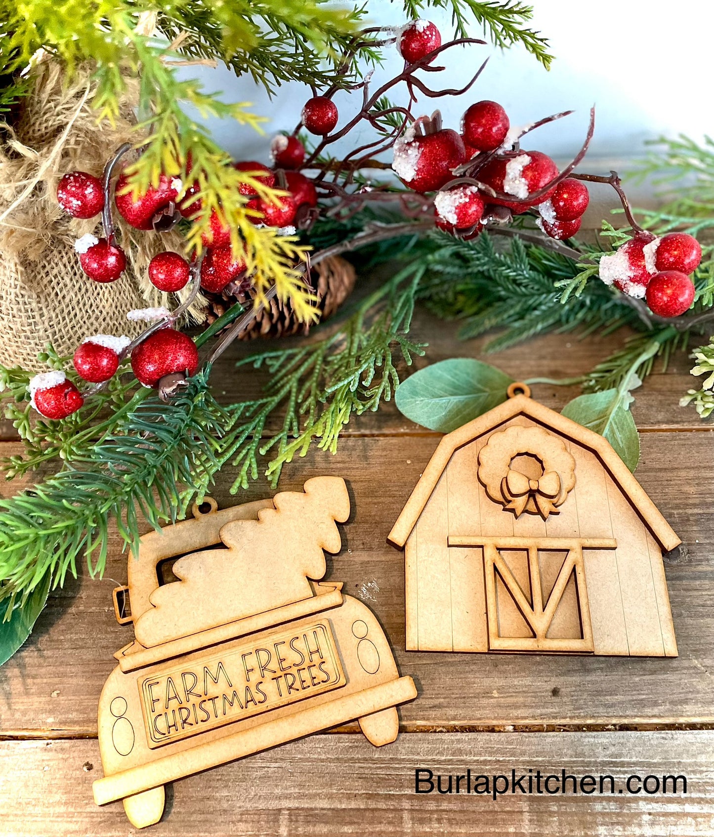 Farmhouse (Truck & Barn) DIY Ornaments