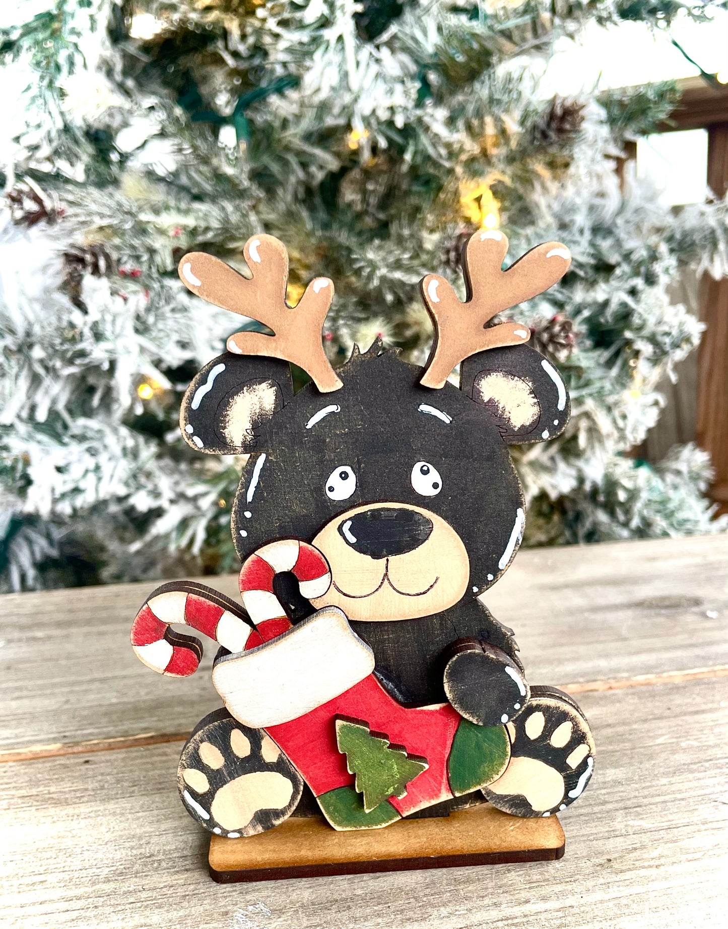 Merry Monday Mini Stand Alone Teddy Bear Reindeer (DIY Craft Kit)