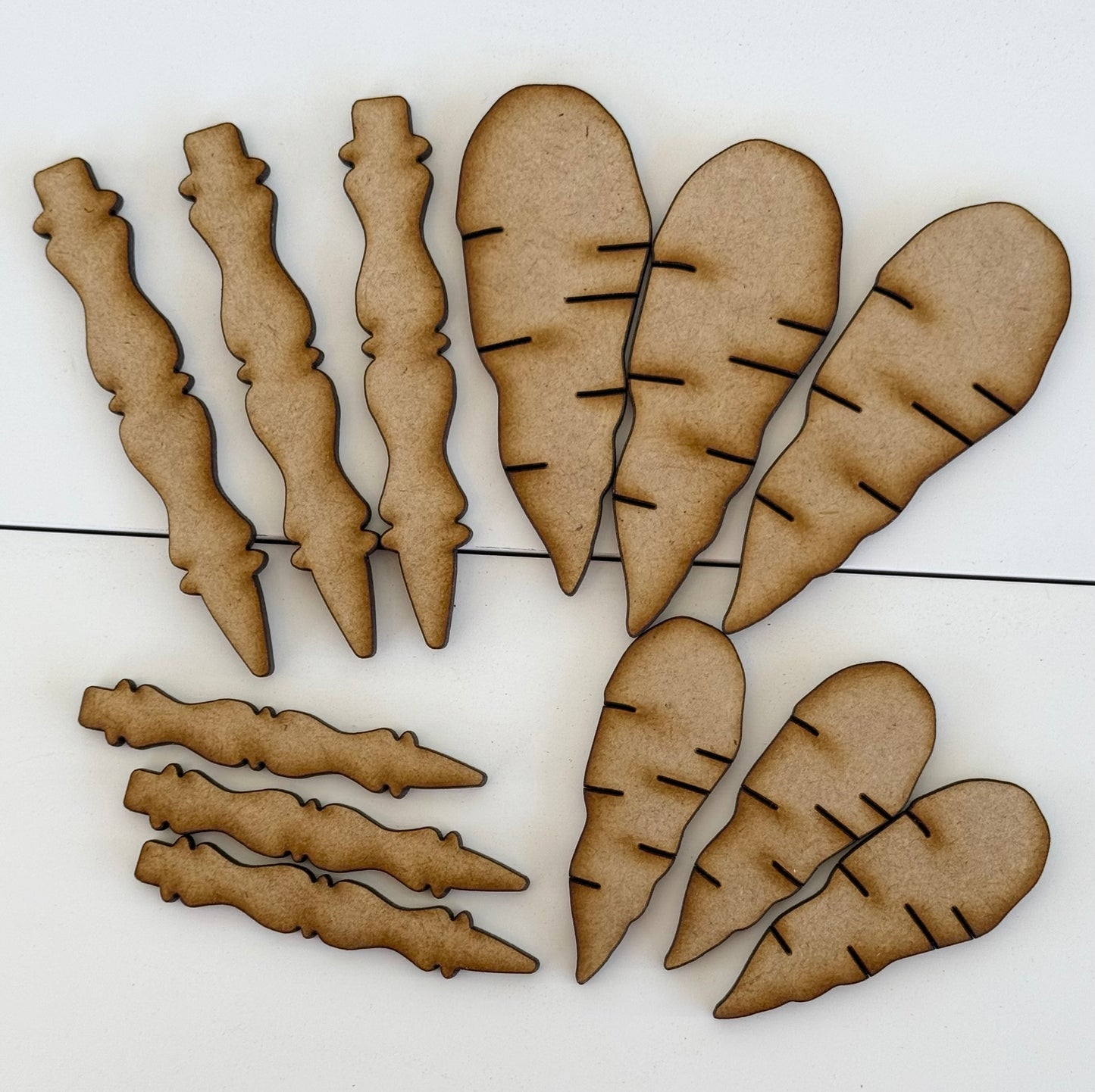 Mini Carrot Cutouts Bundle Pack, Set of 12