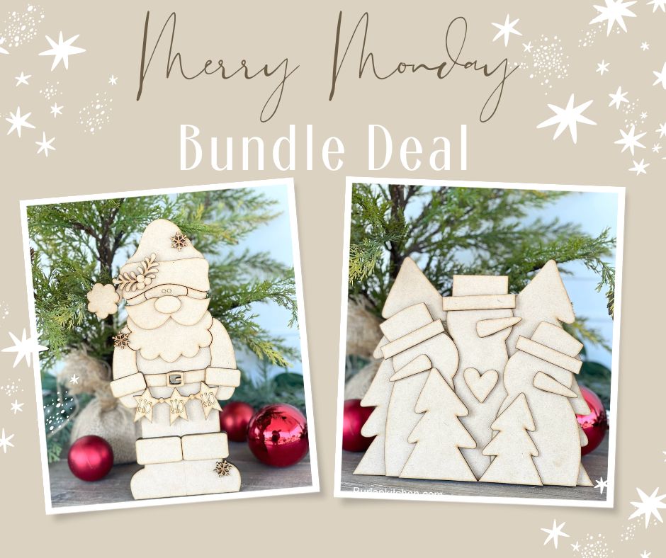 Bundle - (Snowman family & “Ho Ho Ho” Banner Santa)