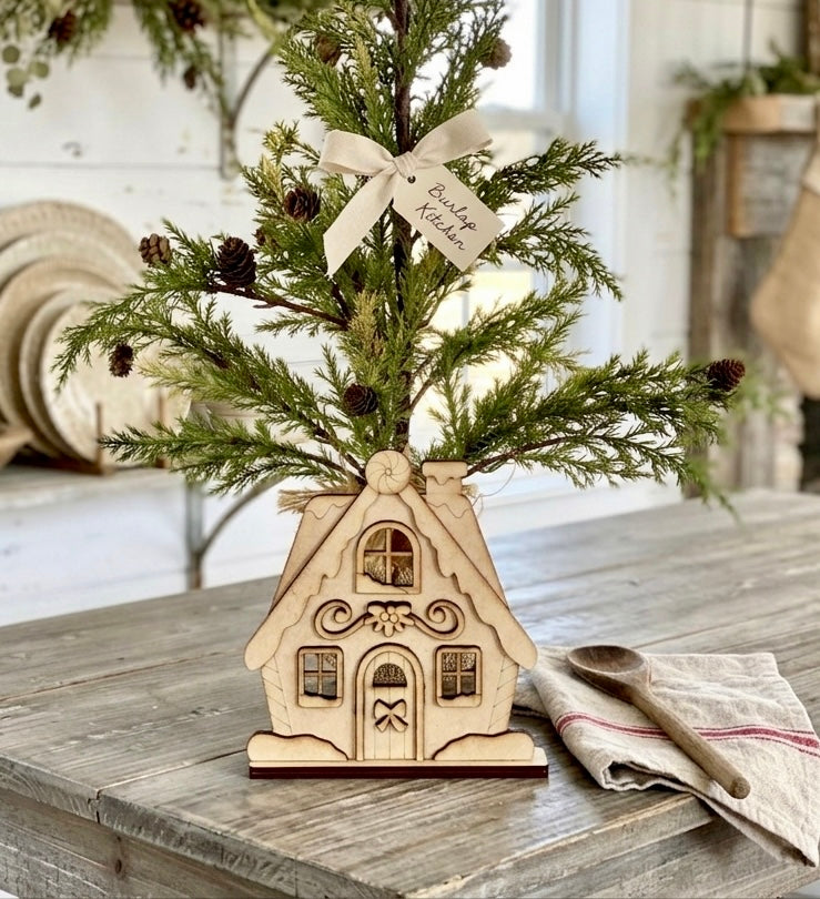 Bundle - Gingerbread House Votive + Lollipop Gingerbread Man - DIY Craft Kits