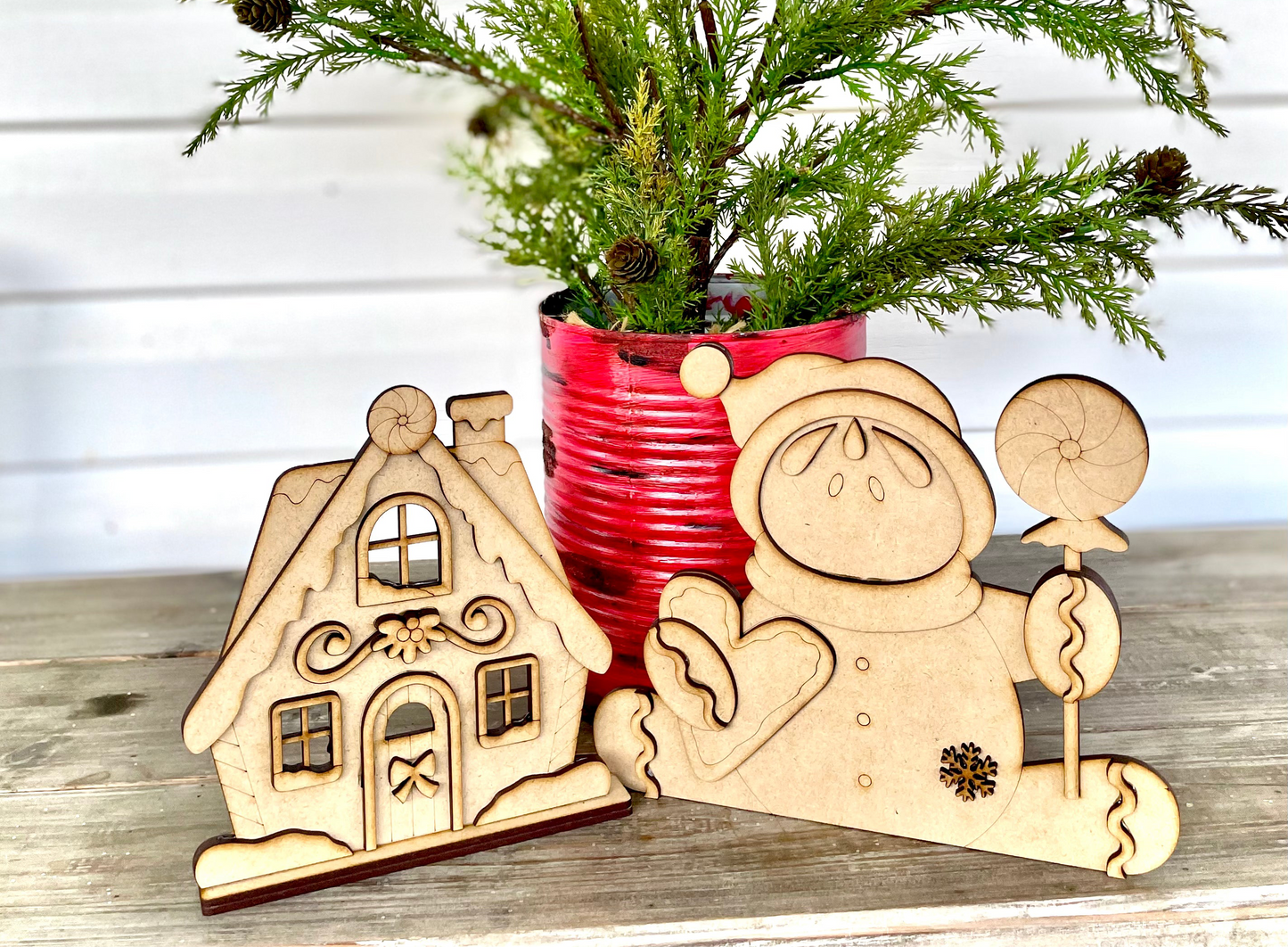 Merry Monday Bundle Deal - Gingerbread House Votive DIY Craft Kit + Sweet Gingerbread Man DIY Craft Kit