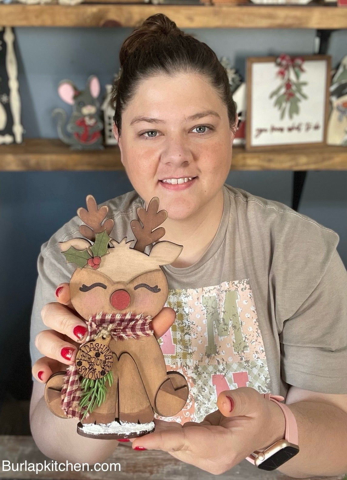 Merry Monday Stand Alone Reindeer “Dashing Through The Snow” - (DIY Craft Kit)