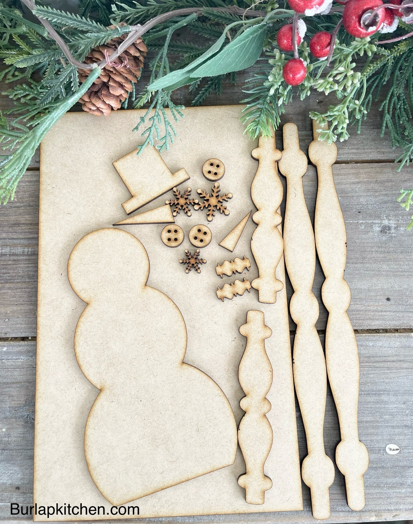 Wood Blank Wednesday (Snowman & Spindle Set)