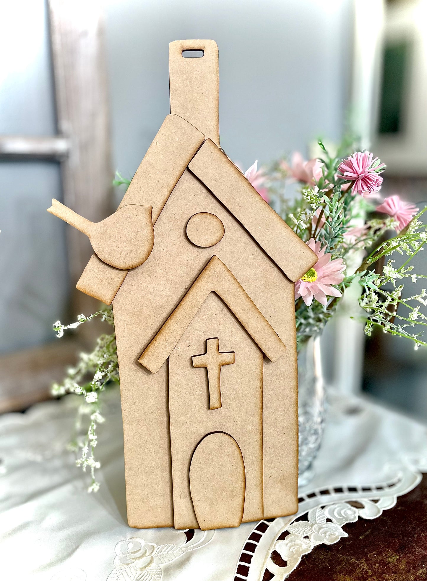 (CK) Birdhouse Church Cutting Board - DIY Craft Kit