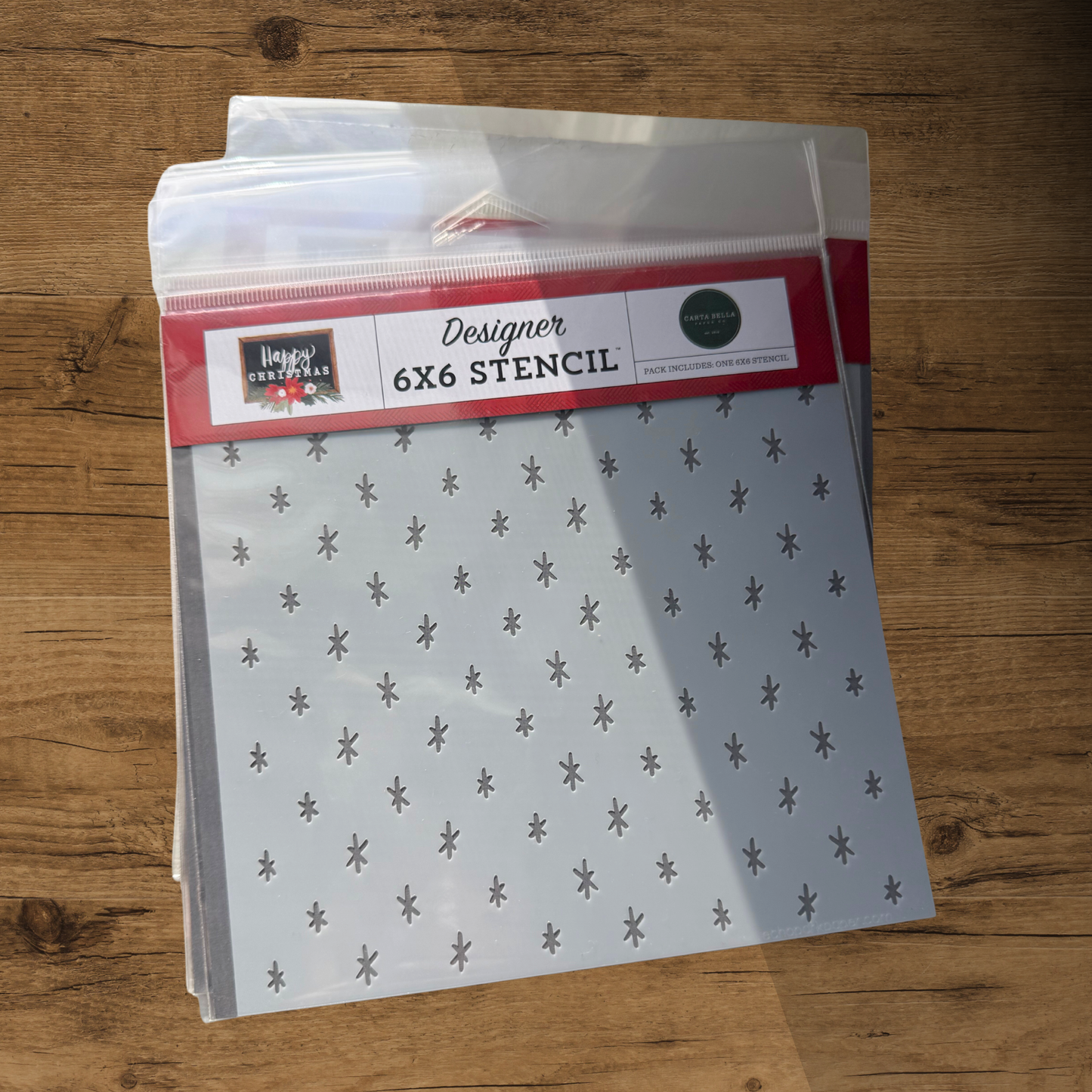 Happy Christmas Designer 6x6 Stencil