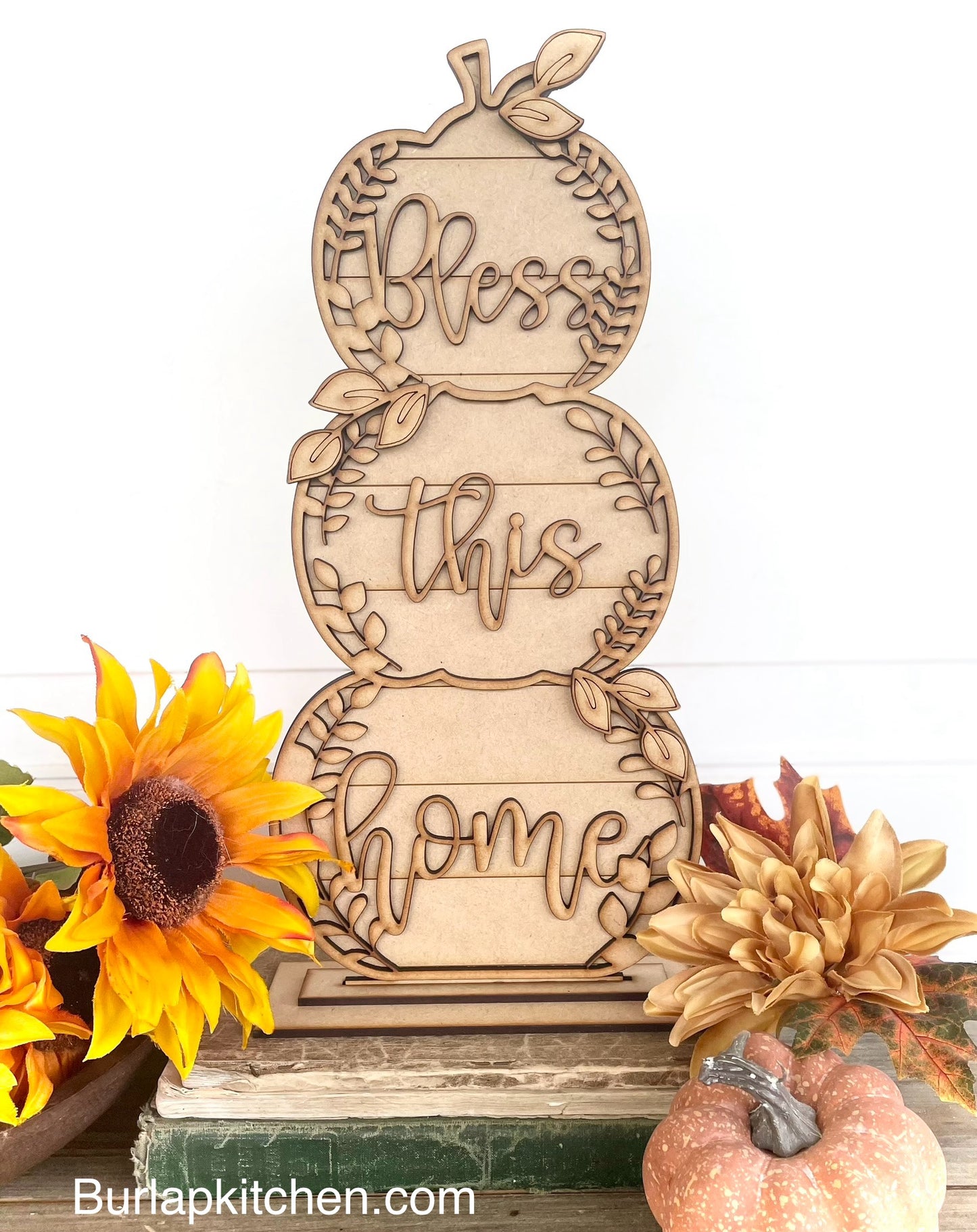 (CK) Stackable “Bless This Home” Fall Pumpkins - DIY Craft Kit