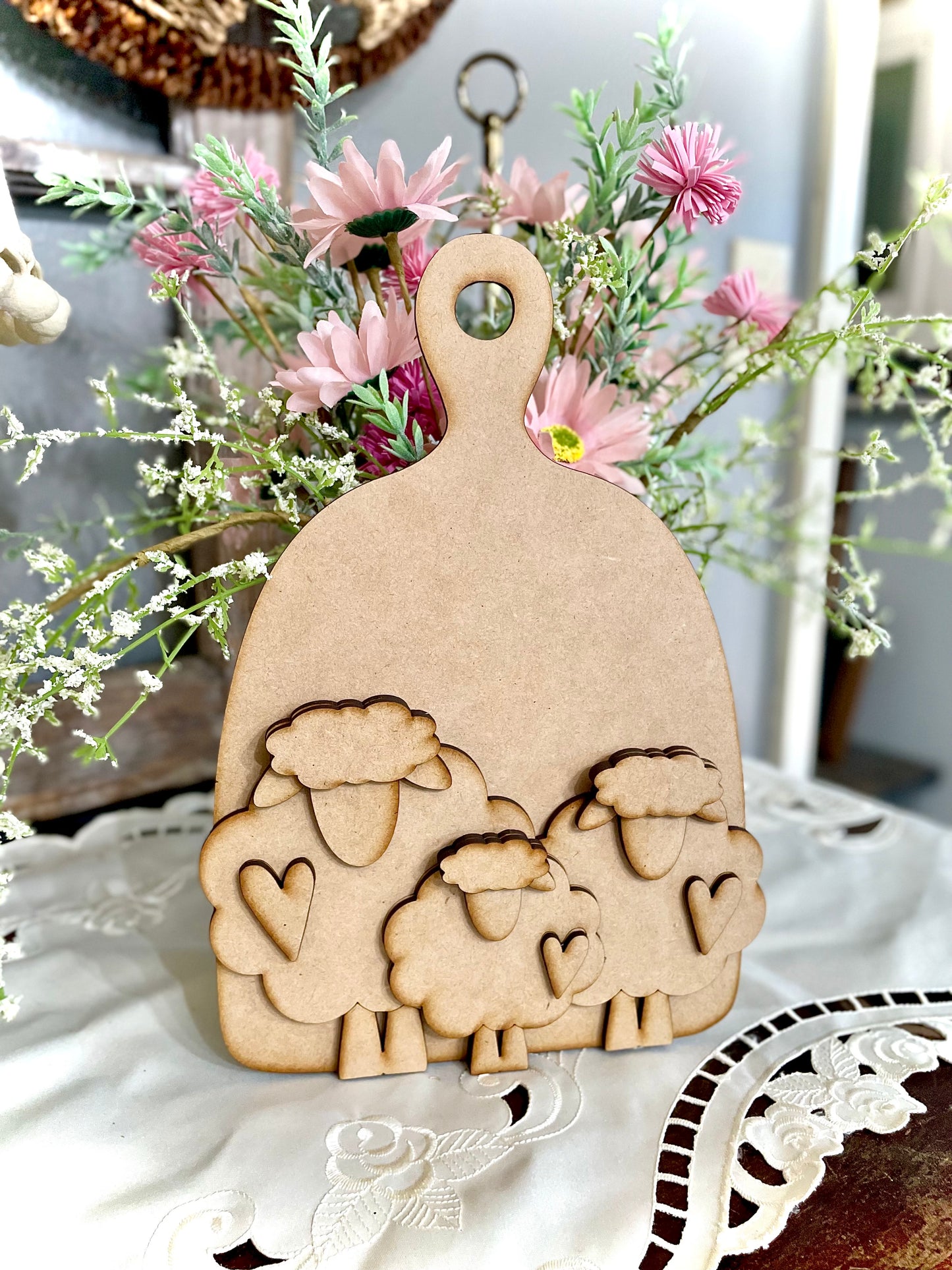 (CK) Sheep Family Cutting Board - DIY Craft Kit