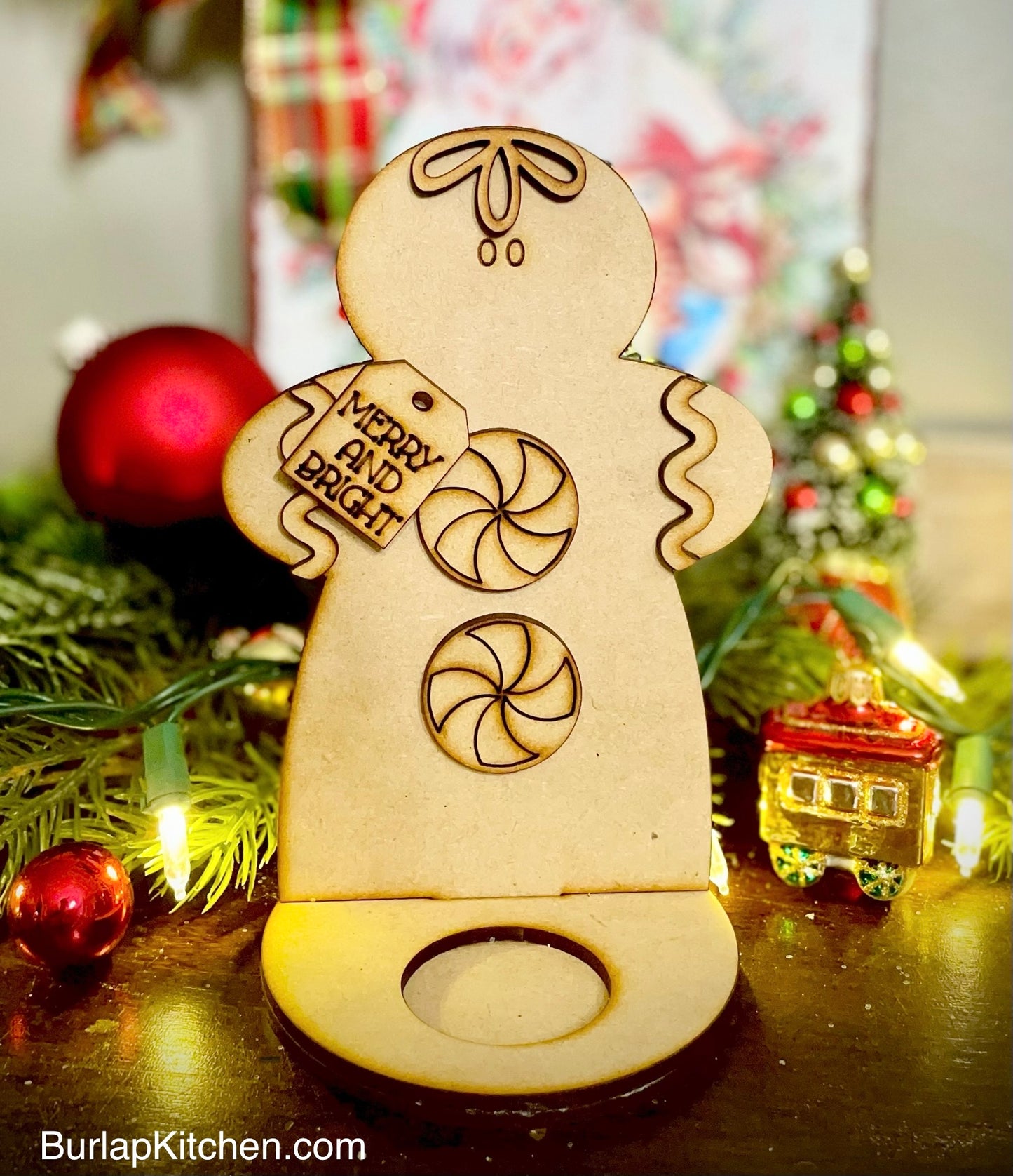Merry Monday Votive Gingerbread man