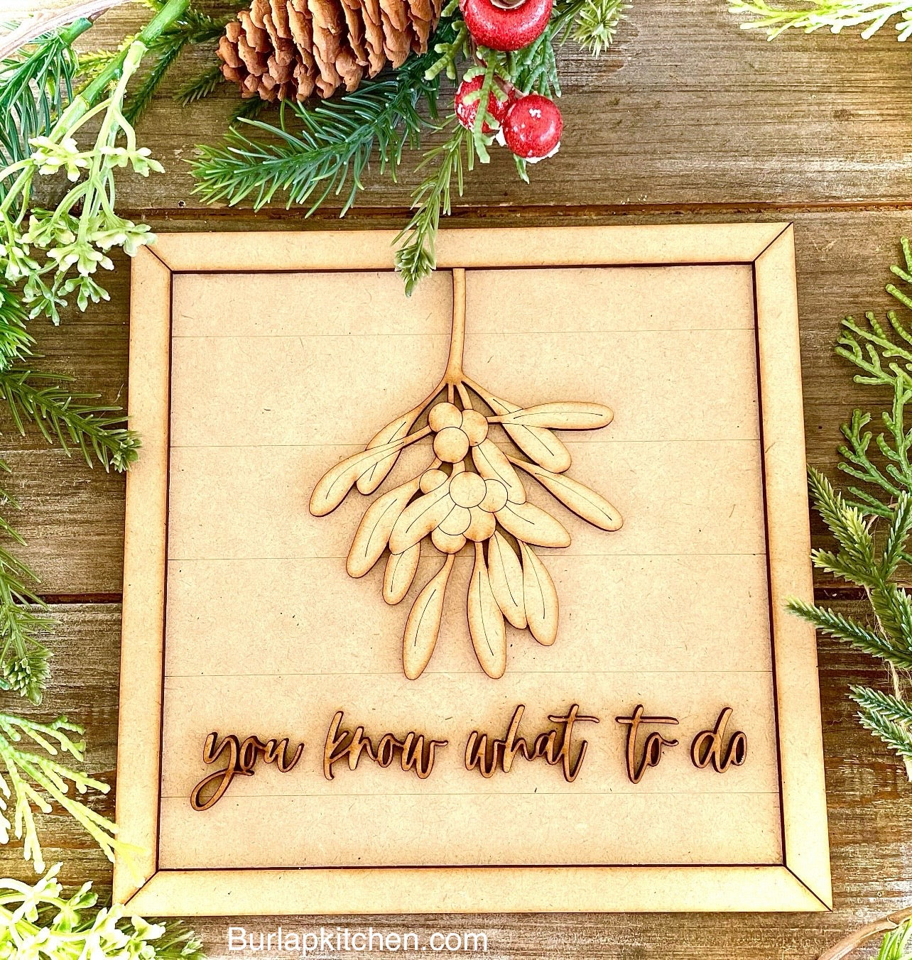 Merry Monday Mistletoe Frame - DIY Craft Kit