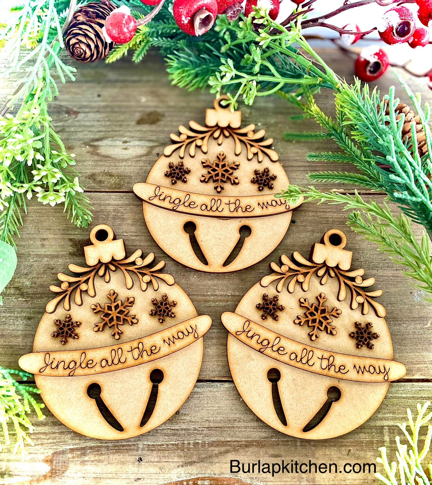 Merry Monday Jingle Bell Ornaments, Set of 3