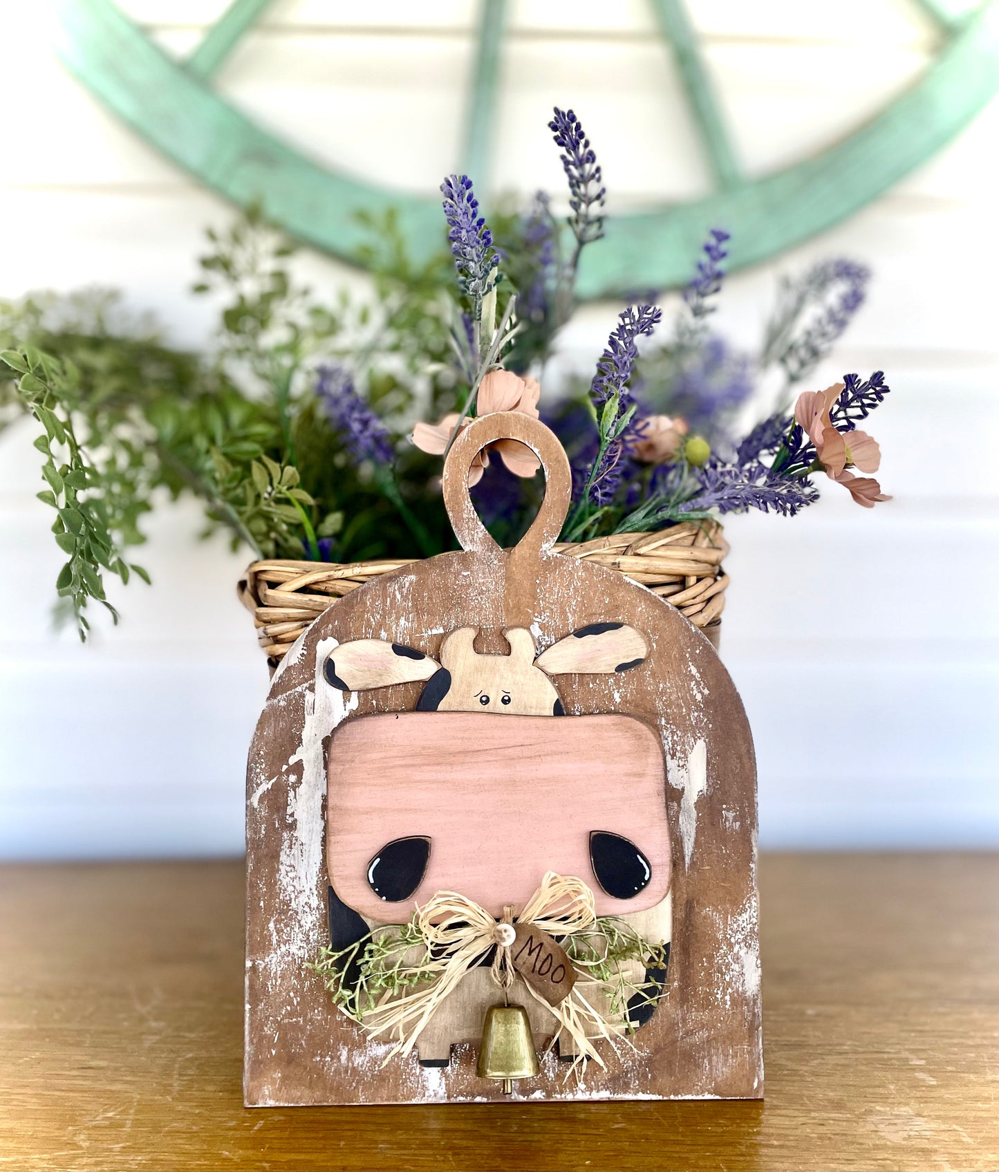 (Item#029) Rustic Cow on Cutting Board - DIY Craft Kit