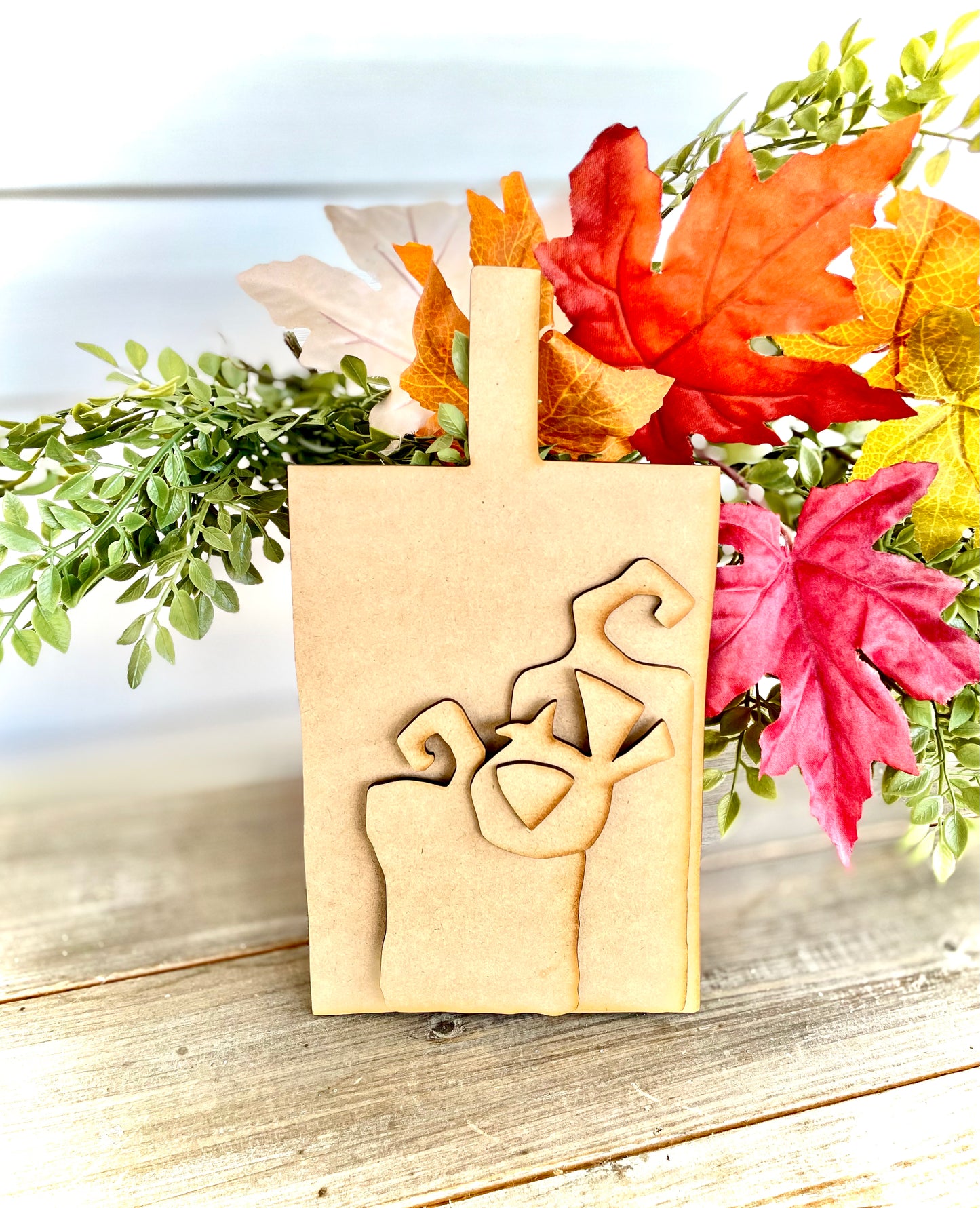 Rustic Pumpkins and Crow Cutting Board (DIY Craft Kit)