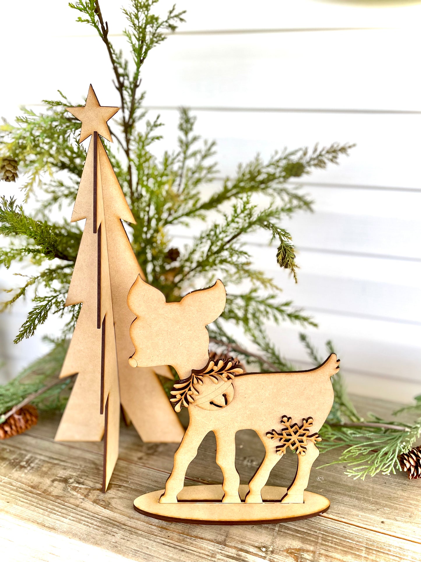 Bundle - 3D Christmas Tree +“Belle” the Reindeer - DIY Craft Kits