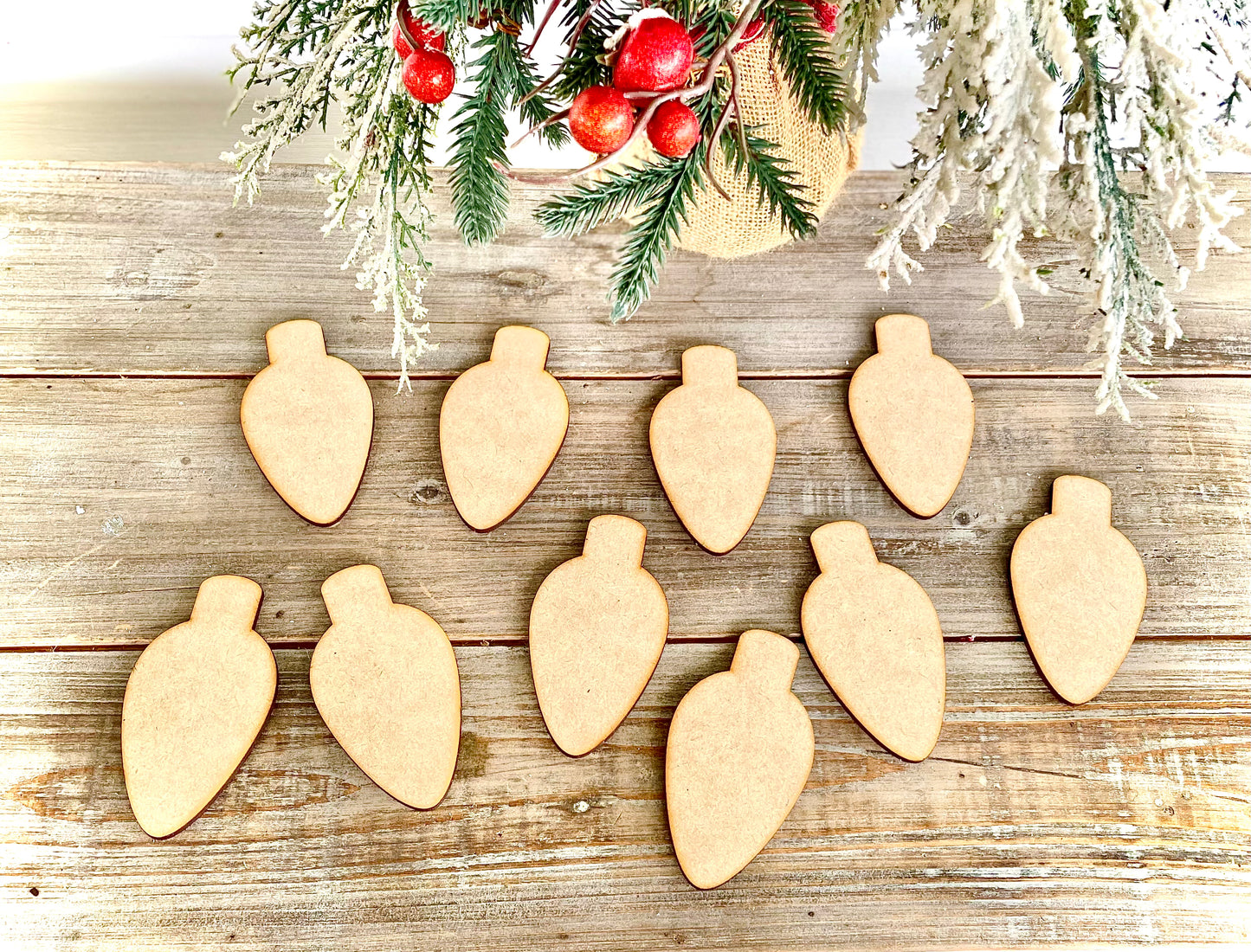 Large Size Christmas Light Bulbs for Crafting (Set of 10)