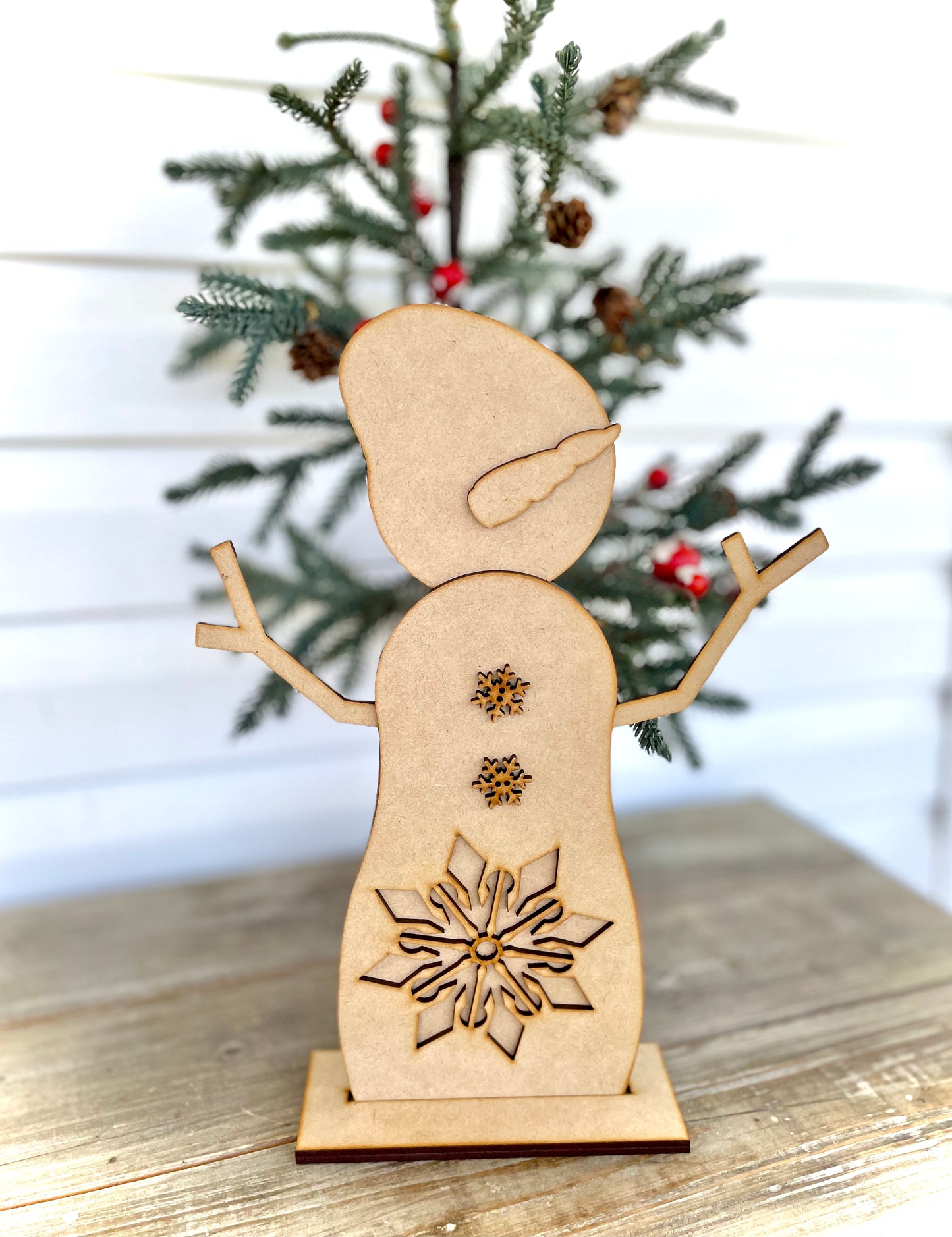 Stand Alone Snowflake Snowman - DIY Craft Kit
