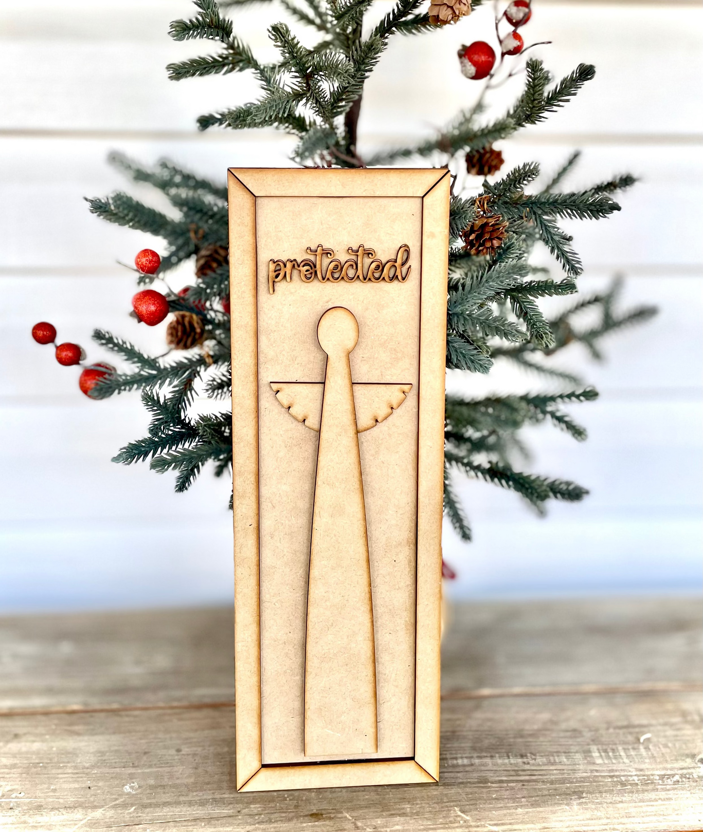 Primitive “Protected” Angel in Frame (DIY Craft Kit)