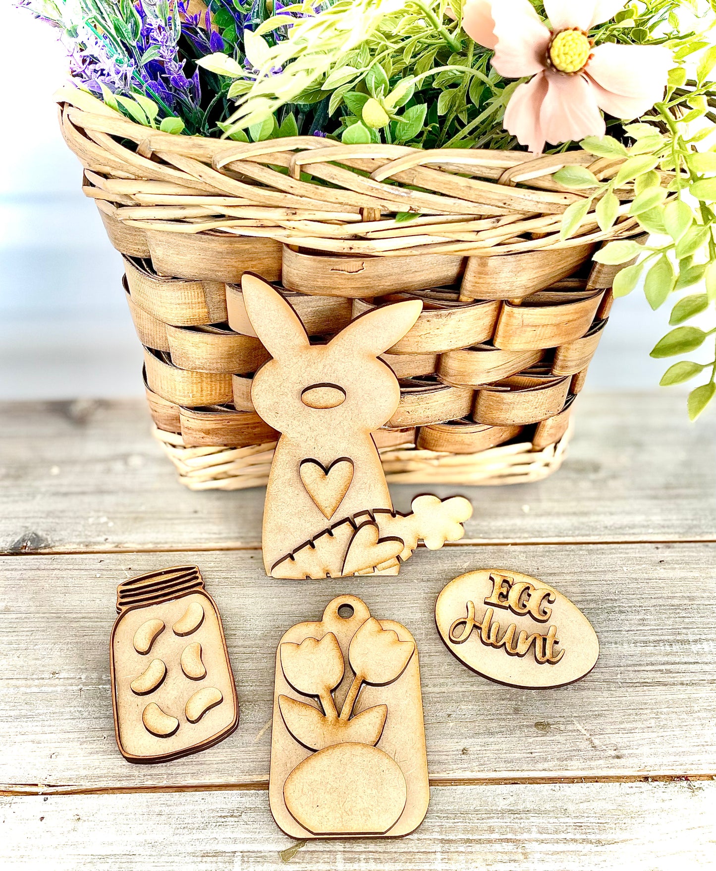 (Item#009) Easter & Spring Festive Cutouts Set - DIY Craft Kit