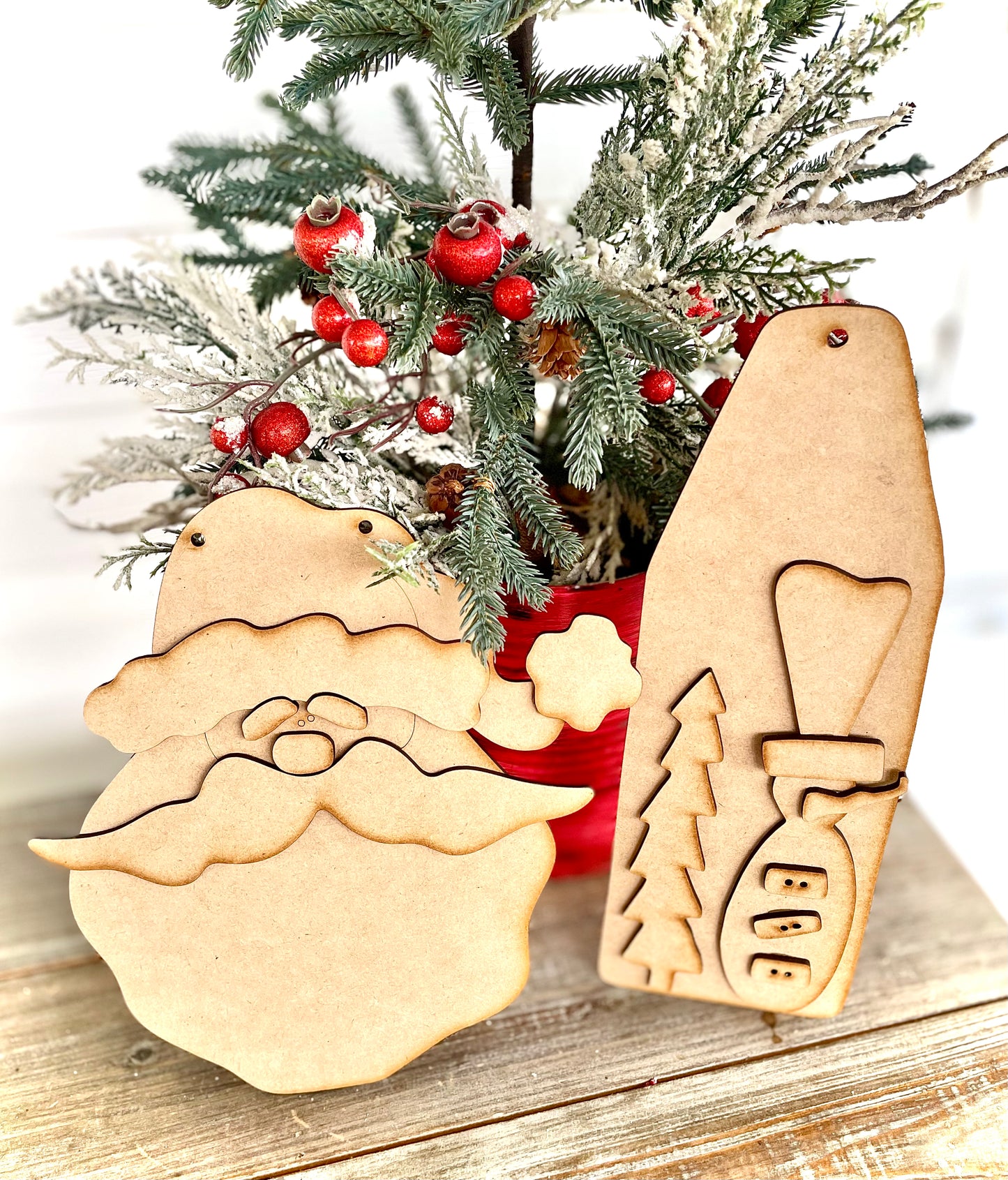 Merry Monday Bundle Deal - DIY Iron Board Snowman Scene Hanger + DIY Santa Hanger