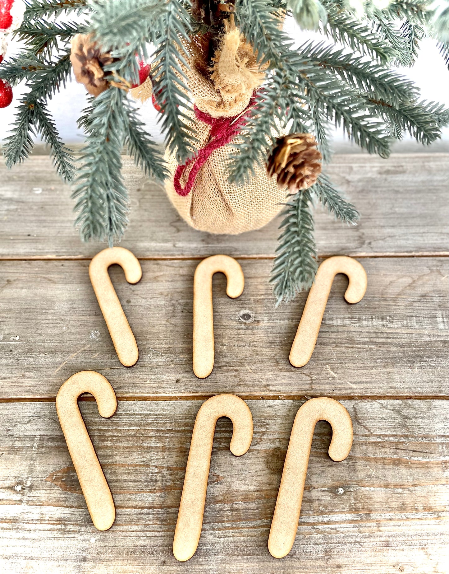 DIY Candy Cane Cutouts for Crafting (Set of 6)