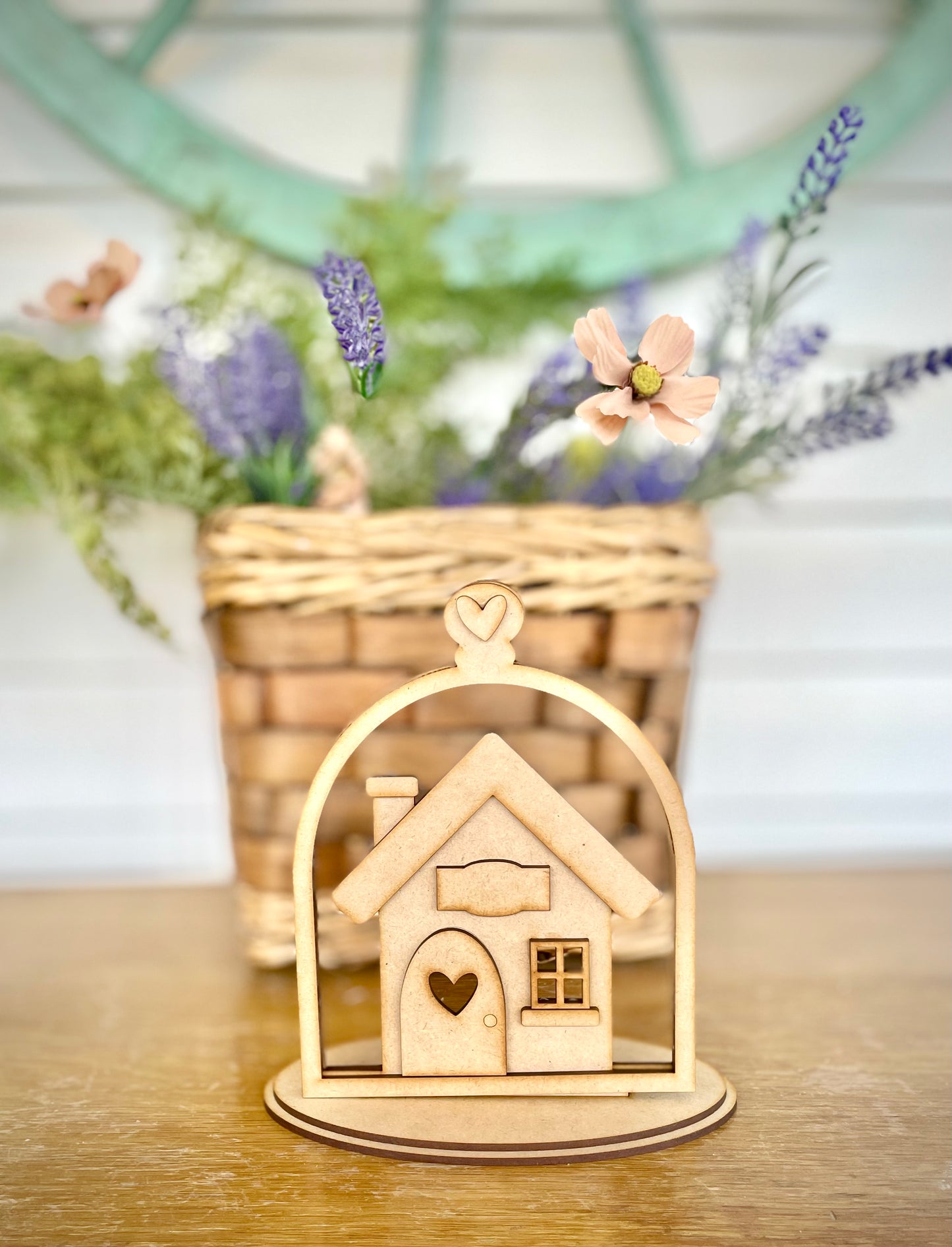 (Item#036) Heart Home Stand Alone Cloche - DIY Craft Kit