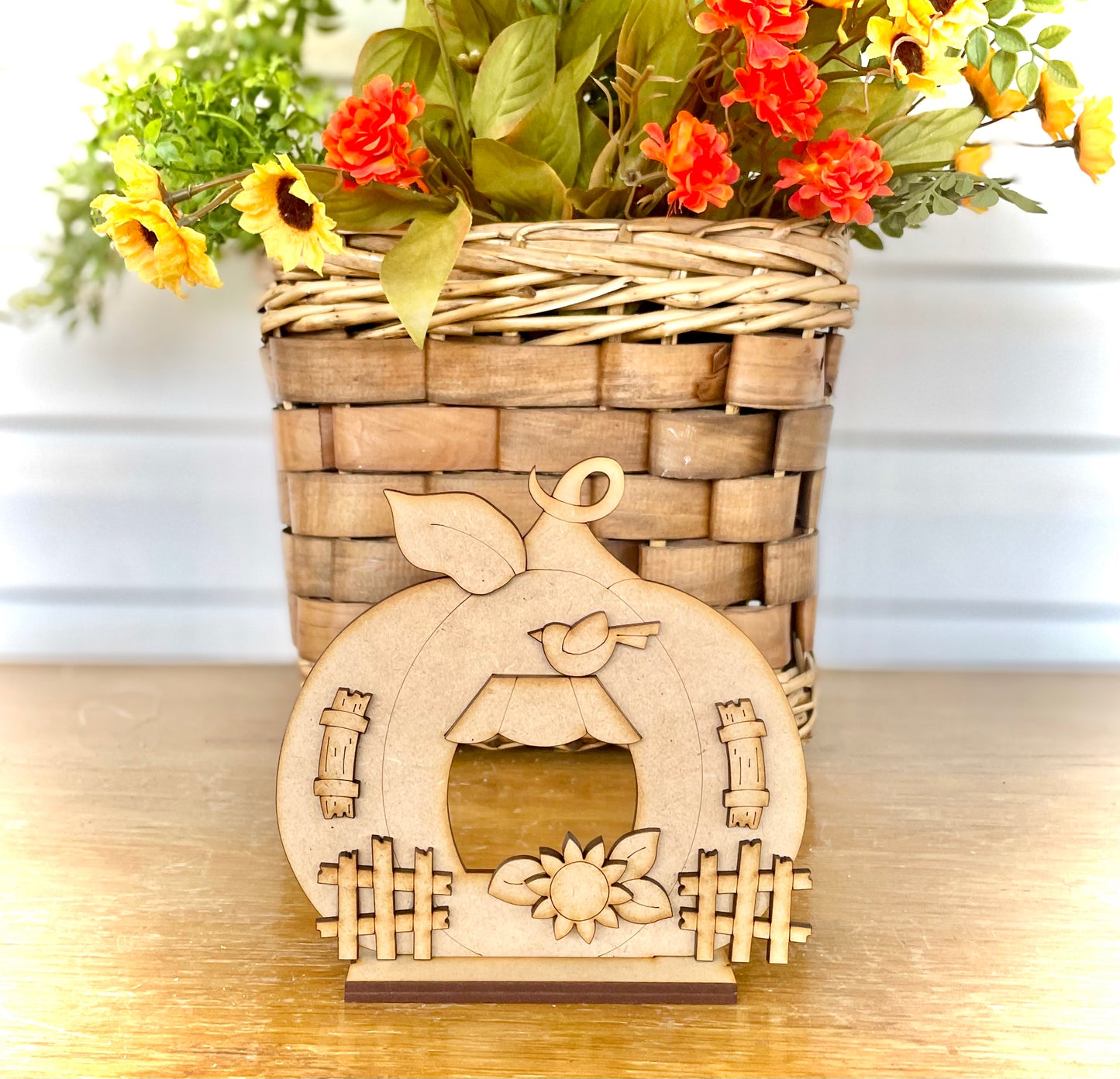 (Item#041) Fall Themed Pumpkin Votive - DIY Craft Kit