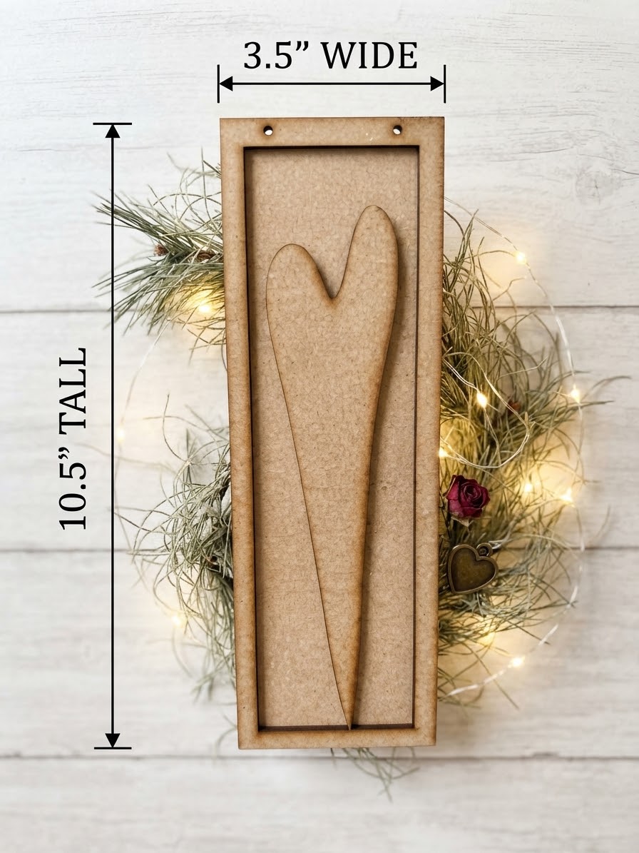 (Item#121) Frame Leaner/Hanger w/Heart Only - DIY Craft Kit