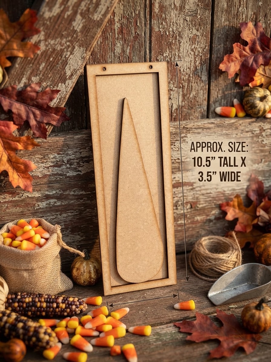 (Item#118) Frame Leaner/Hanger w/Candy Corn Only - DIY Craft Kit