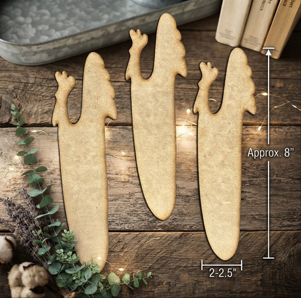 (Item#140) Primitive DIY Chicken Cutouts, Set of 3