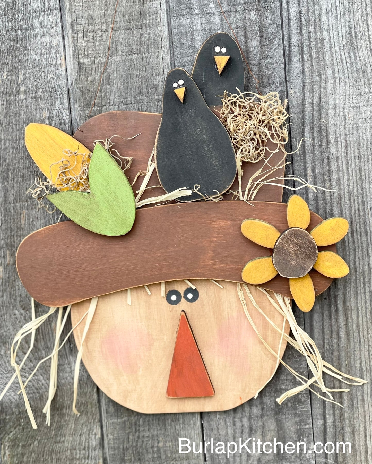 Door Hanger Scarecrow - Maple Wood DIY Craft kit