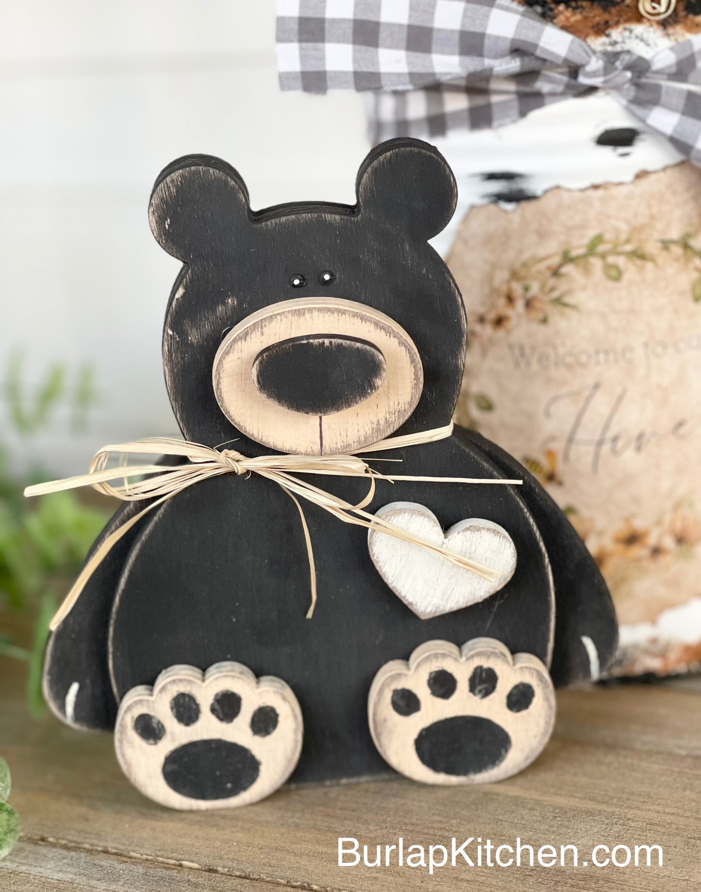 Honey Bear - Stand Alone (DIY Maple Wood Craft Kit)