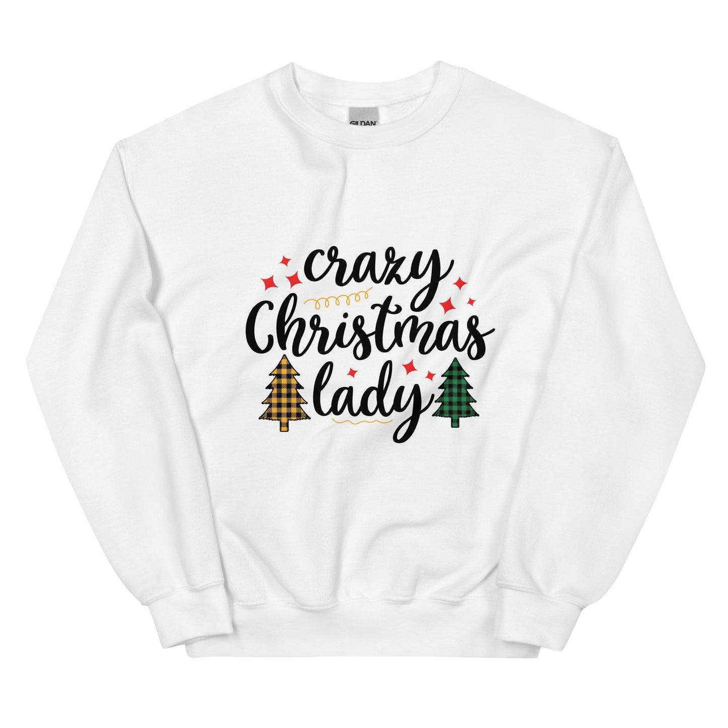 Crazy Christmas Lady Sweatshirt (Gildan)