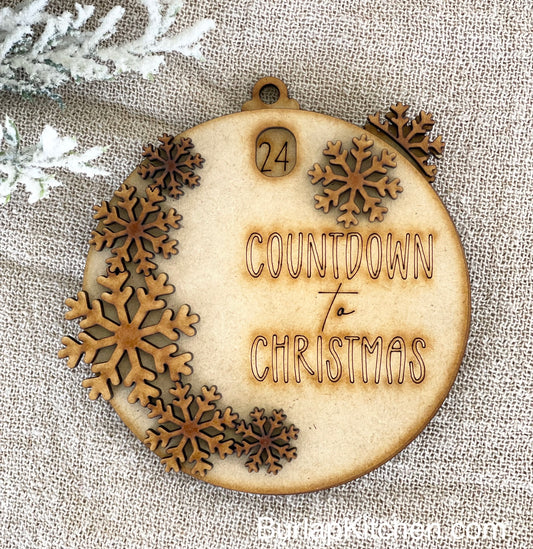 (CK) Count Down to Christmas ornament - FREE SHIPPING