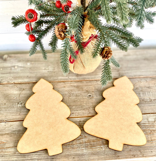 DIY Large Christmas Tree Cutouts for Crafting (Set of 2)