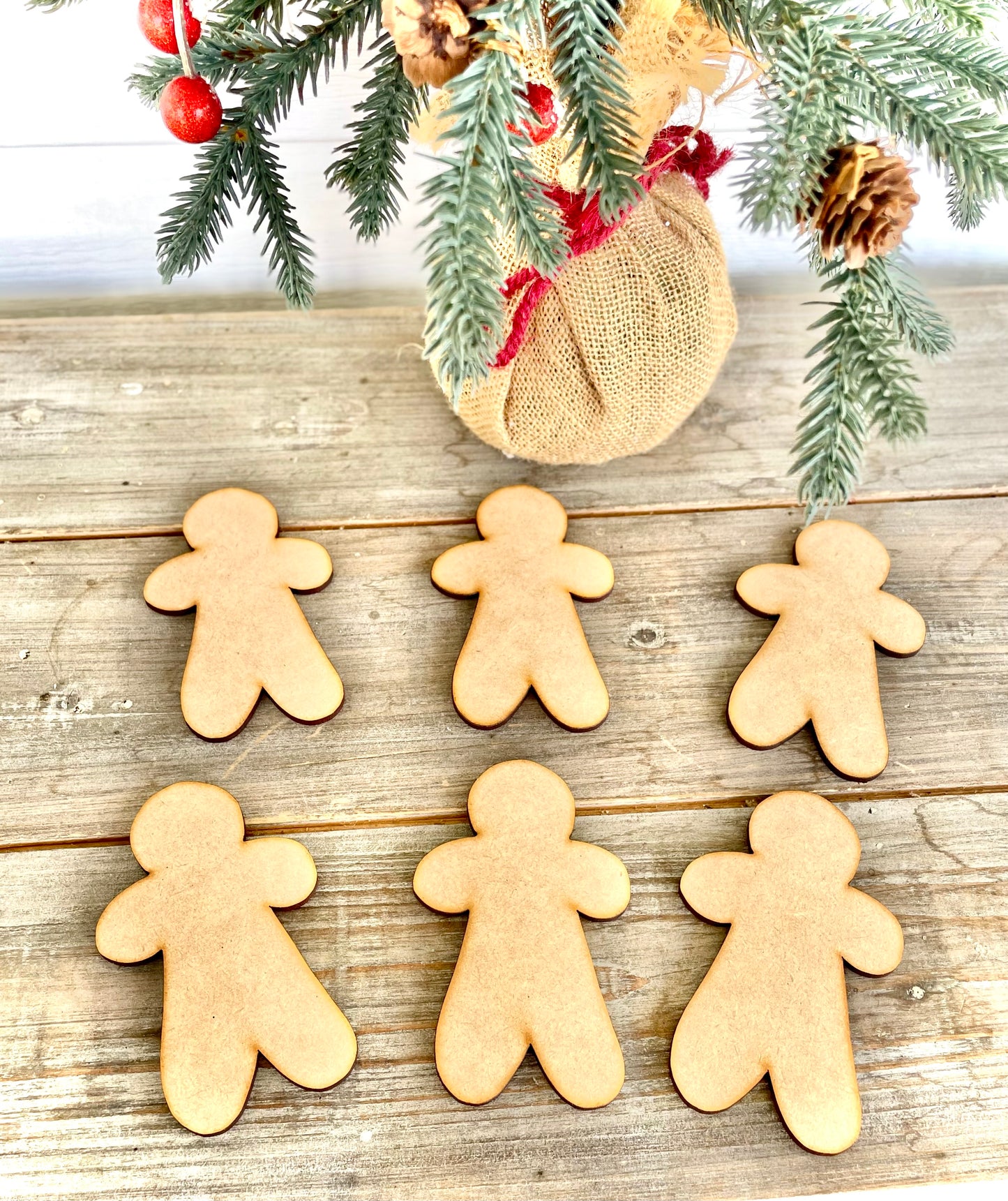 DIY Gingerbread Cutouts for Crafting (Set of 6)