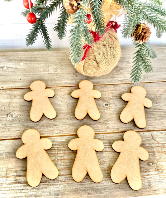 DIY Gingerbread Cutouts for Crafting (Set of 6)