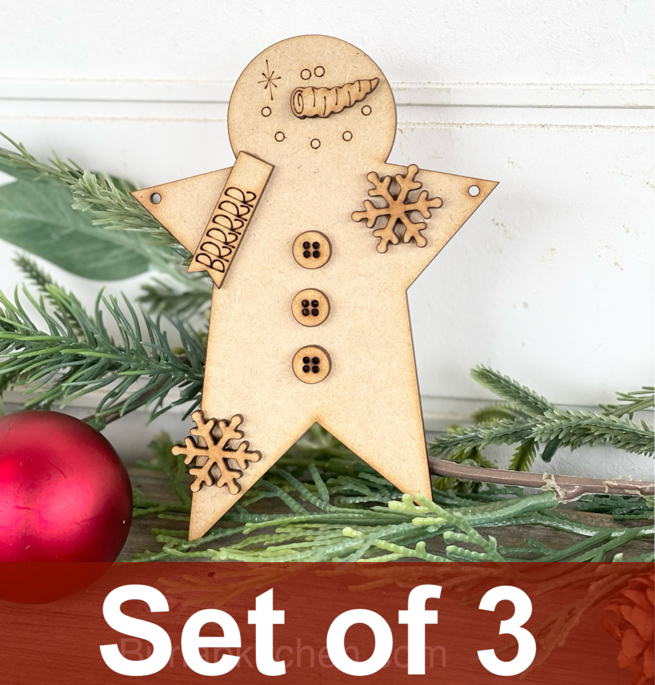 (CK) Star Snowman Ornament, Set of 3 - Craft Kit