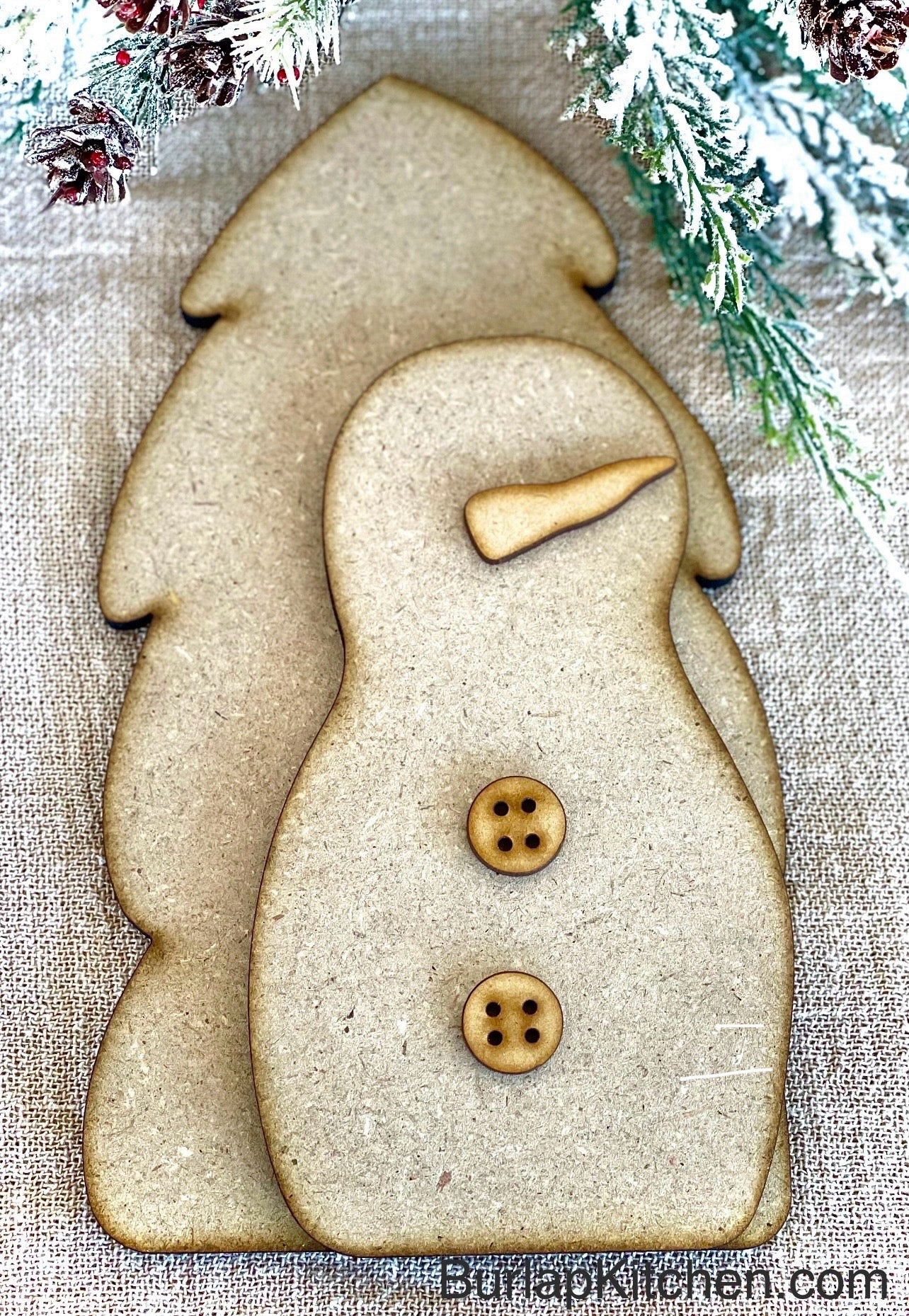 (CK) Rustic Tree & Snowman - Craft Kit