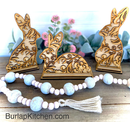 (CK) Floral Vine Bunnies, Set of 3 - Craft Kit