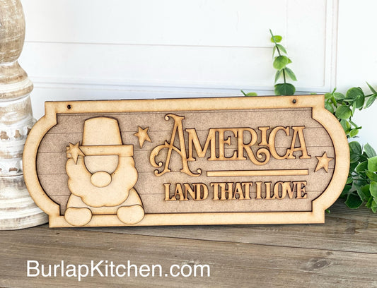 America Uncle Sam sign - DIY Craft Kit