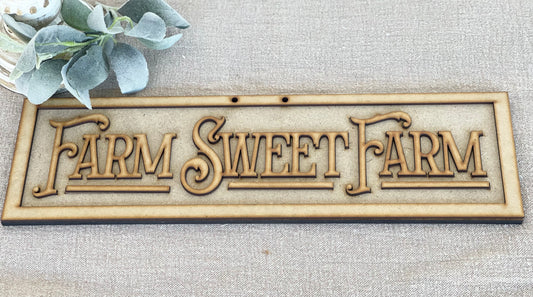 (CK) Farm Sweet Farm Sign - DIY CRAFT KIT