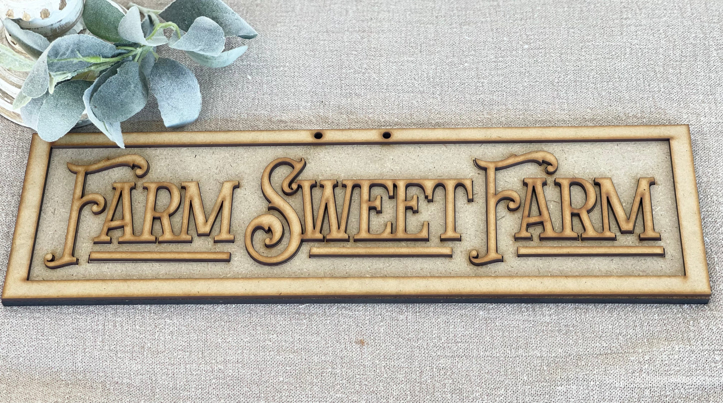 (CK) Farm Sweet Farm Sign - Craft Kit