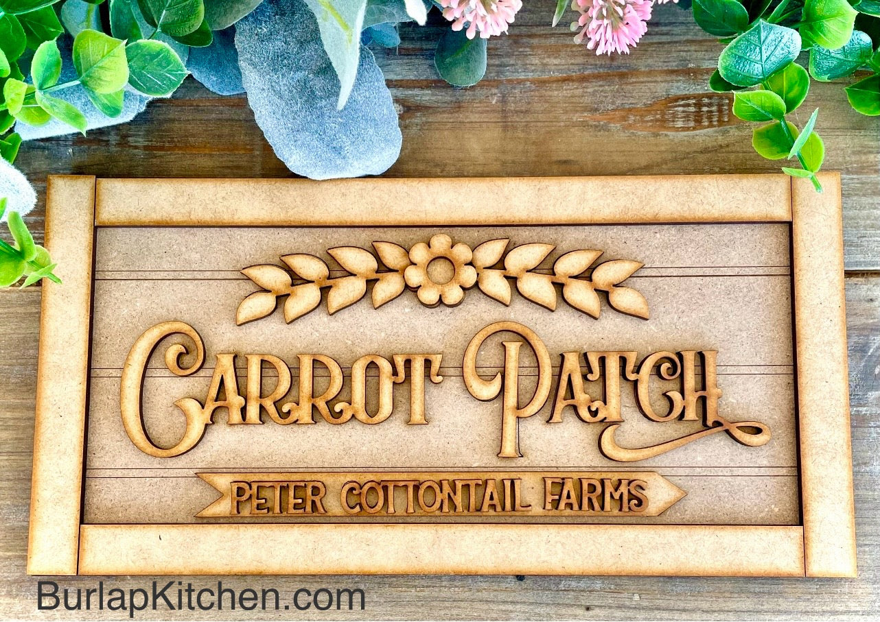 (CK) Carrot Patch Sign - Craft Kit