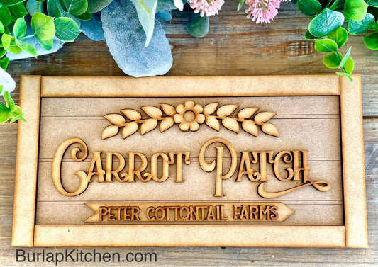 Carrot Patch Sign - FREE SHIPPING