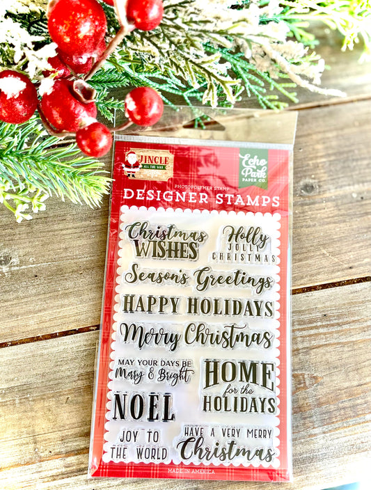 Christmas Sentiment Designer Stamp