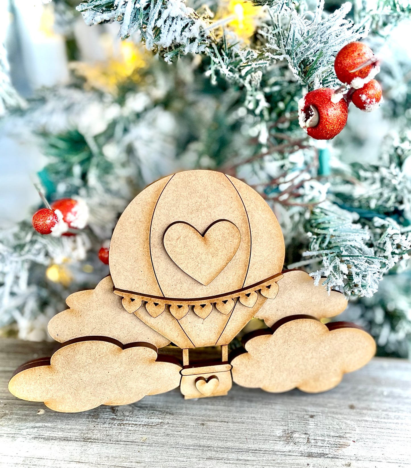 (BFR25) Hot Air Balloon with Hearts DIY Insert for Interchangeable Basket *INSERT ONLY*