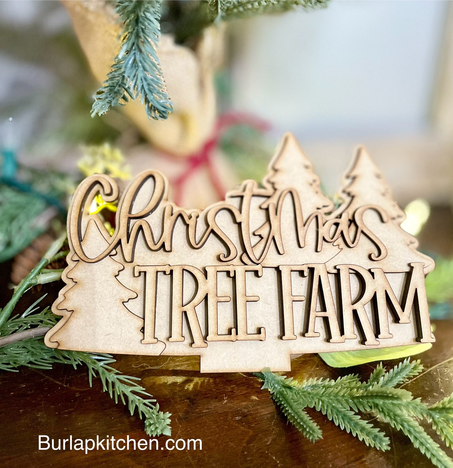 Christmas Tree Farm Insert for Interchangeable basket - DIY Craft Kit