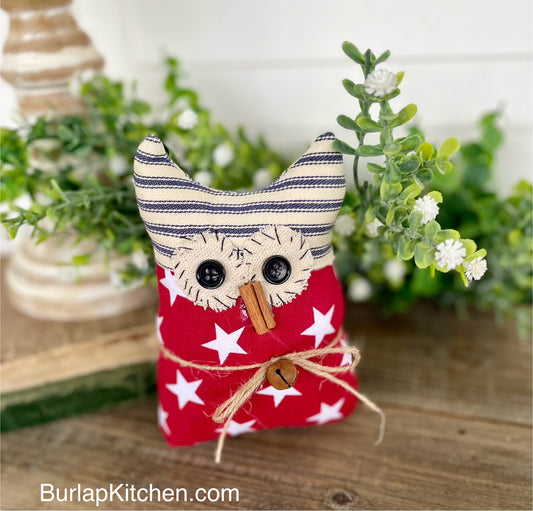 (HSM) Hand Sewn by Mimi Patriotic Owl - FREE SHIPPING