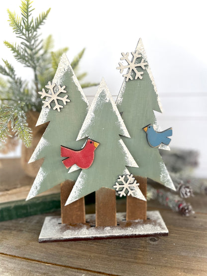 Merry Monday Christmas Tree Cluster
