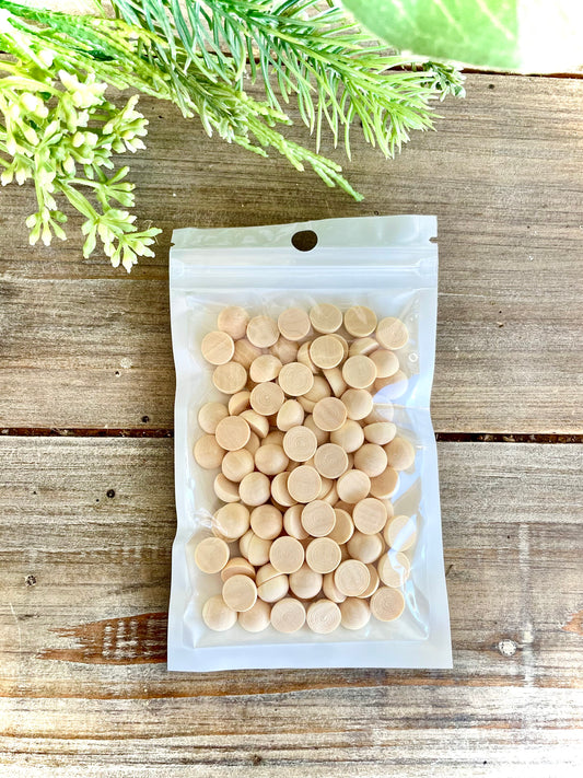 Mini Wooden Half Beads - Bag of 100